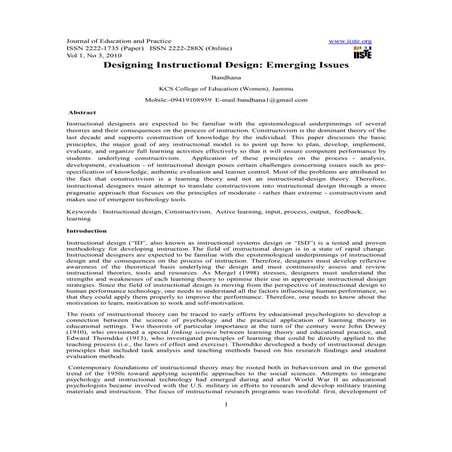 [1 8]designing instructional design emerging issues