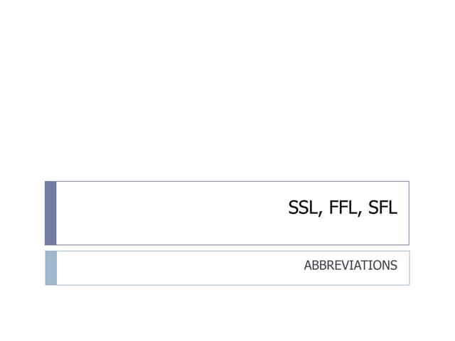 ffl meaning