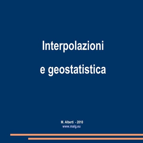 1 alberti-prima parte - Metodi di Interpolazione