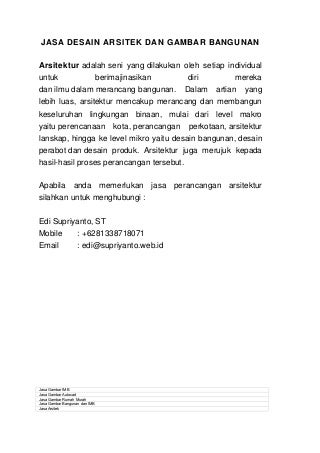 Jasa Gambar Bangunan - Arsitek - Desain Rumah - Papua Barat Sorong Maluku dan Papua