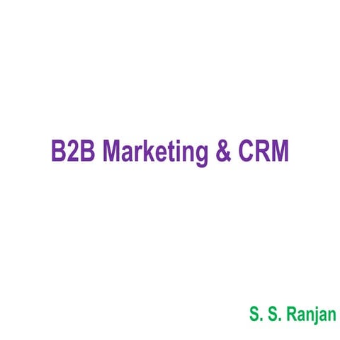 1. b2 b marketing & crm [imcost] chapter first