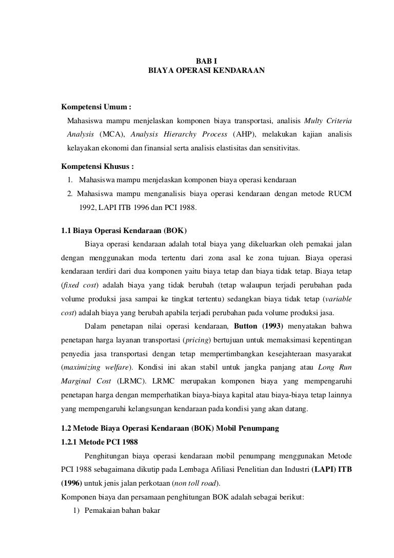 1 Bab 1 Biaya Operasi Kendaraan Dr Gito Sugiyanto