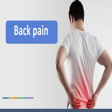 Back pain presentation for class project