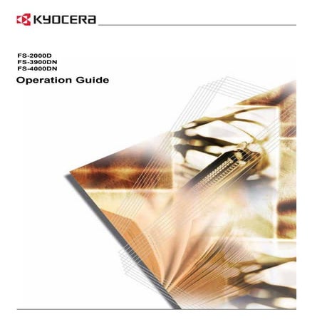 Kyocera FS-4000-DN Operation Guide