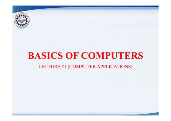 Basics of computers | PPT