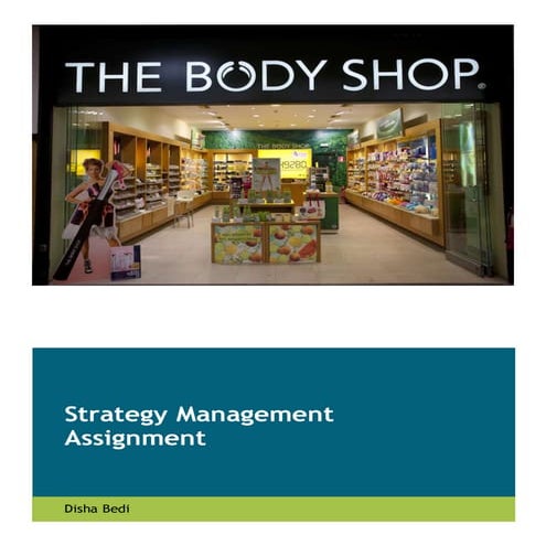 The Body Shop - Strategy After Acquisition by L’oréal 
