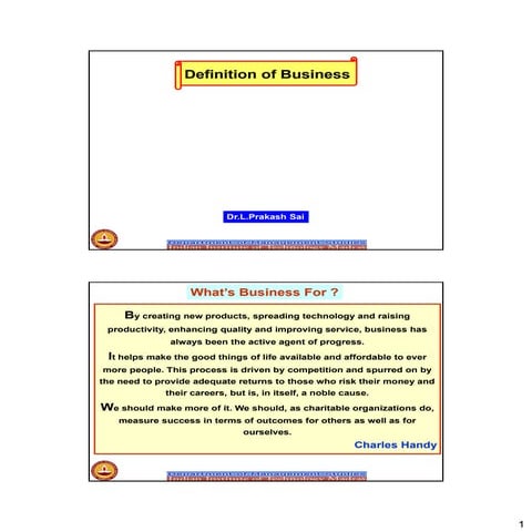 1 business definition