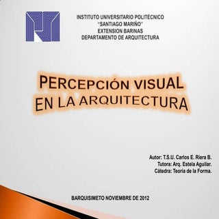 Percepcion Visual. Carlos Riera. 