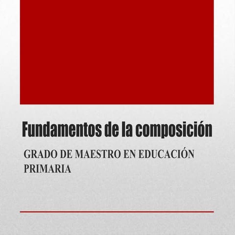 Fundamentos de la composición