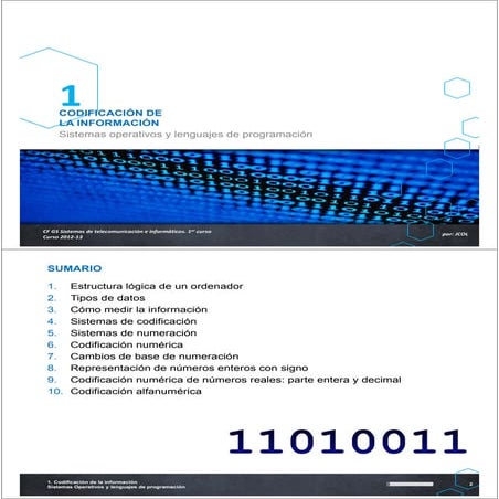 1. codificación de la información