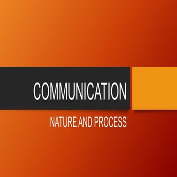 1 communication