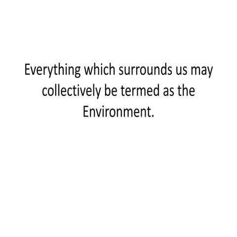 1 componenets of environment