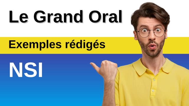 🎤 Grand oral - Bac 2026 - ✍️ Exemples rédigés en 💻 NSI - Compréhension des at...