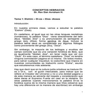 Clase 1 -Conceptos-hebraicos-elohim