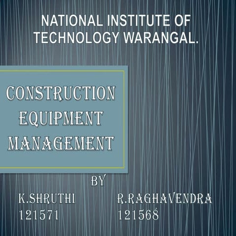 Construction Equipment Management