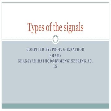 Types of the Signals- Signals and Systems | PDF