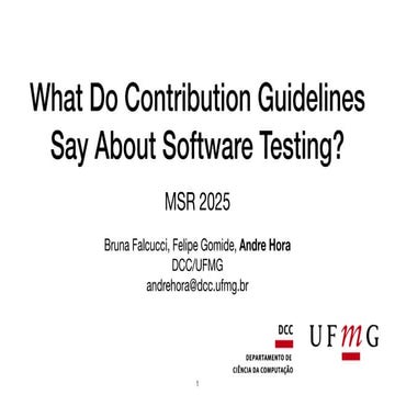 What Do Contribution Guidelines Say About Software Testing? (MSR 2025)