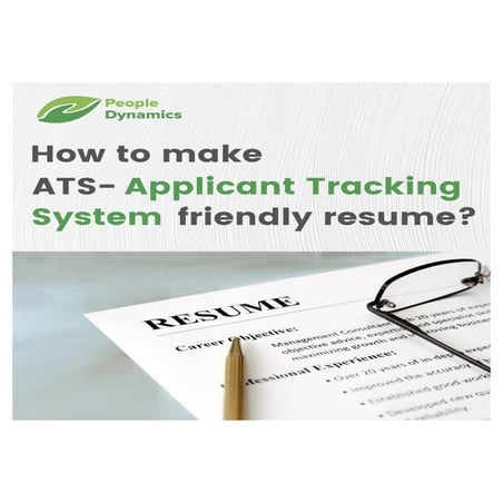 How To Make ATS Friendly Resume