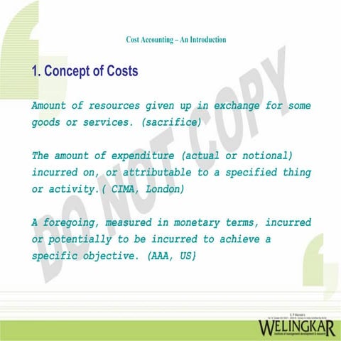 An Introduction to Cost Accounting