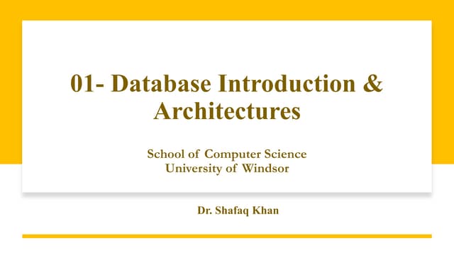 Introduction to databasecasmfnbskdfjnfkjsdnsjkdfn