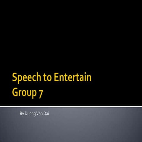 1 Definition Of Entertain Speech