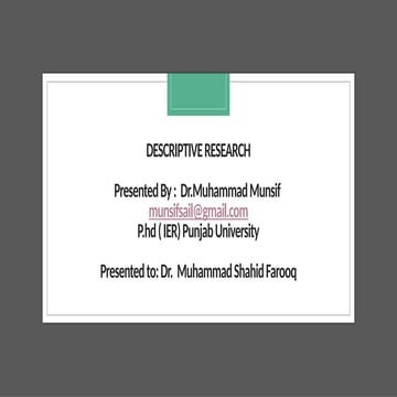 Desciptive Research| Methodology of Descriptive Research | CHARACTERISTICS & ...