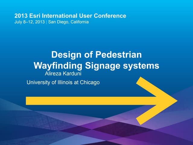 Design of pedestrian wayfinding sig...