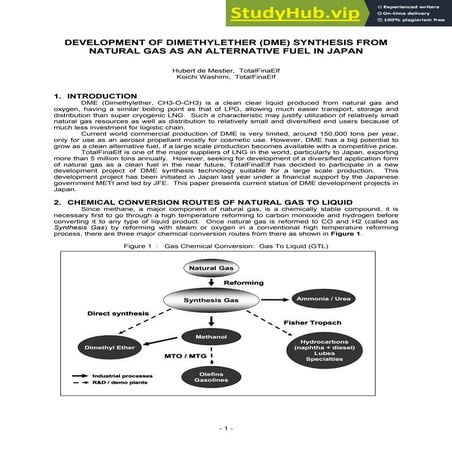 Process Simulation of Dimethyl Ether Synthesis from Methanol Using ...