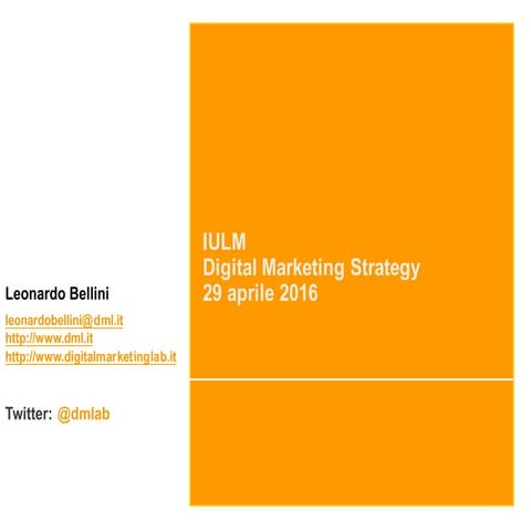 Digital Marketing Strategy - 2016