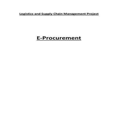 E - Procurement Report