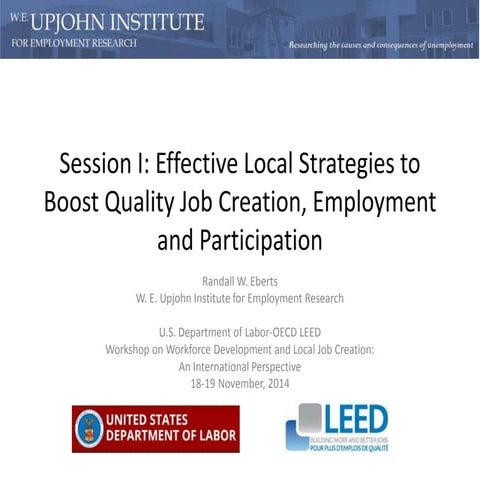 Effective Local Strategies to Boost Quality Job Creation, Employment and Part...