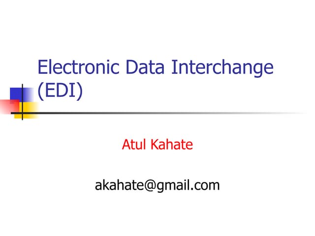 1   electronic data interchange (edi)
