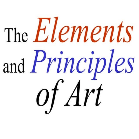 Elements and Principles of Visual Design
