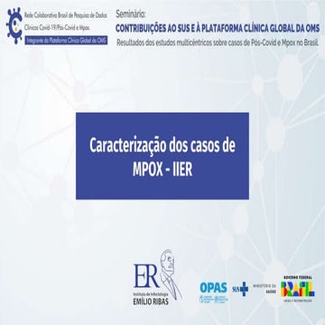 Caracterização dos casos de  MPOX - IIER