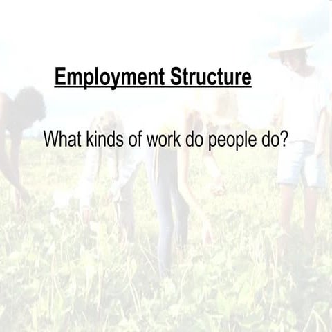 1 - Employment Structure