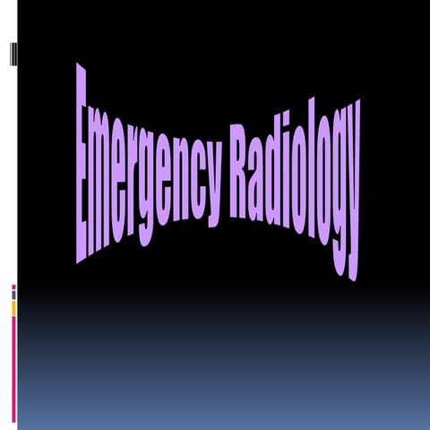 1- Emergency radiology introduction