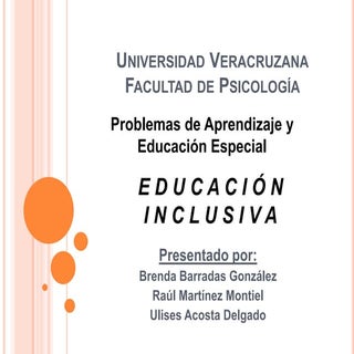 1. EXPOSICIÓN - EDUCACIÓN INCLUSIVA...