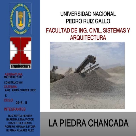 LA PIEDRA CHANCADA COMO AGREGADO