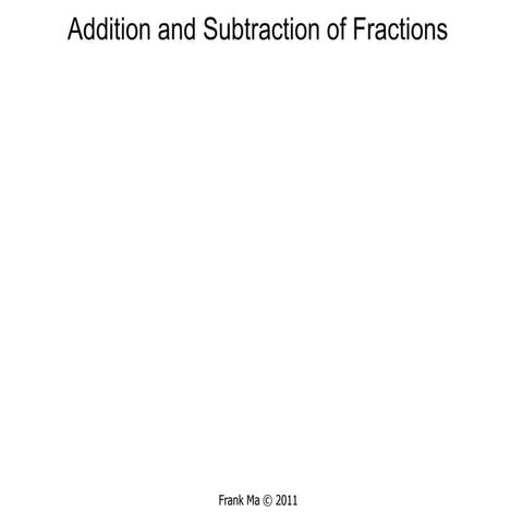 1 f5 addition and subtraction of fractions