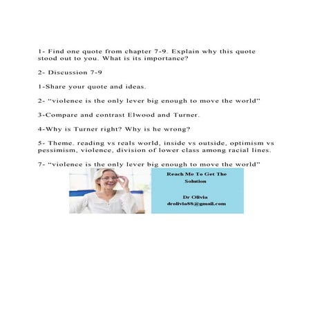 1- Find one quote from chapter 7-9. Explain why this quote stood.docx