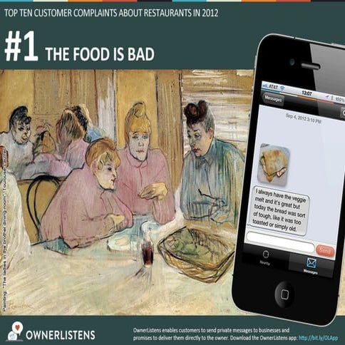 Top 10 Customer Complaints About Restaurants in 2012 | PDF