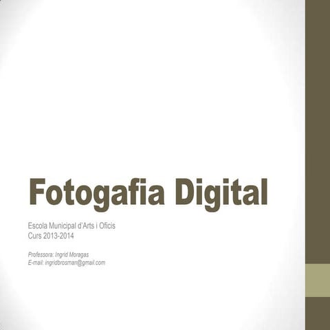 Principis de la càmera fotogràfica i tipus de càmeres