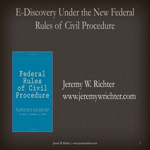 2015 Changes to the Discovery Rules of the Federal Rules of Civil Procedure