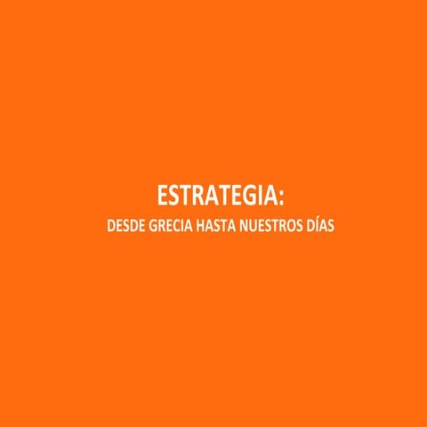 Fundamentos De Estrategia 