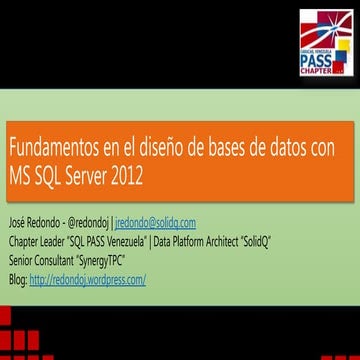 Fundamentos en el diseño de bases de datos con MS SQL Server 2012