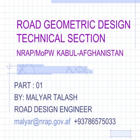 1 geometric design elements of road by malyar talash