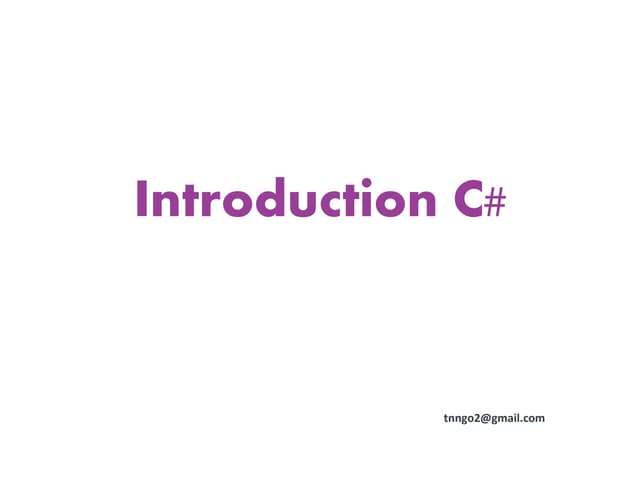 1   get started with c#