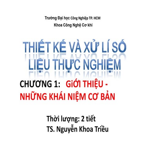 Quy hoạch thực nghiệm trường đại học công nghiêp