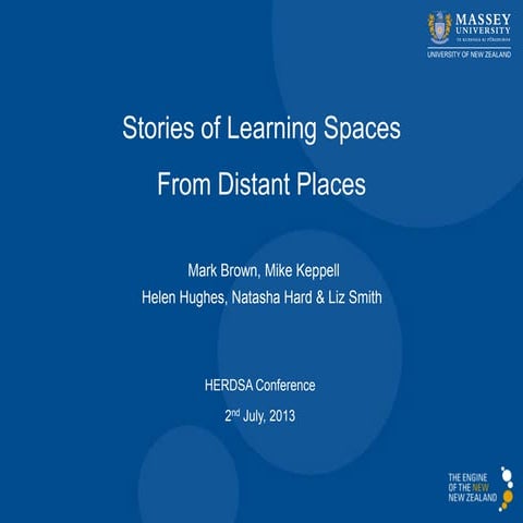 Stories of Learning Spaces from Distant Places