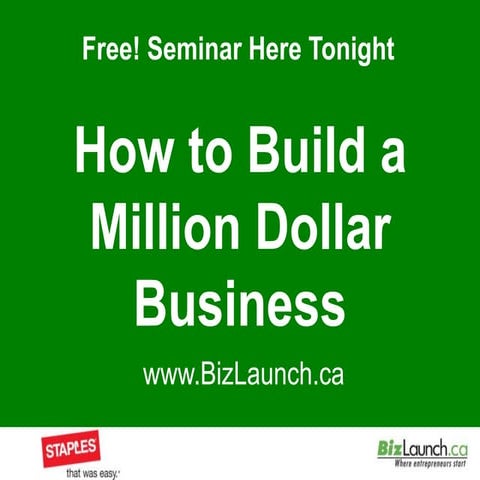 1. how to build a million dollar business
